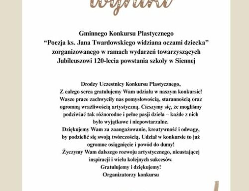 Wyniki Konkursu Plastycznego ” Poezja ks. Jana Twardowskiego widziana oczami dziecka”